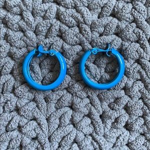Blue Clip-on Earrings